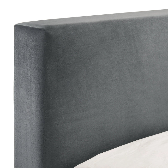 Brookhaven UPH Bed in Grey Velvet - Tony’s Furniture Store & Linen (GA) - Multi Location