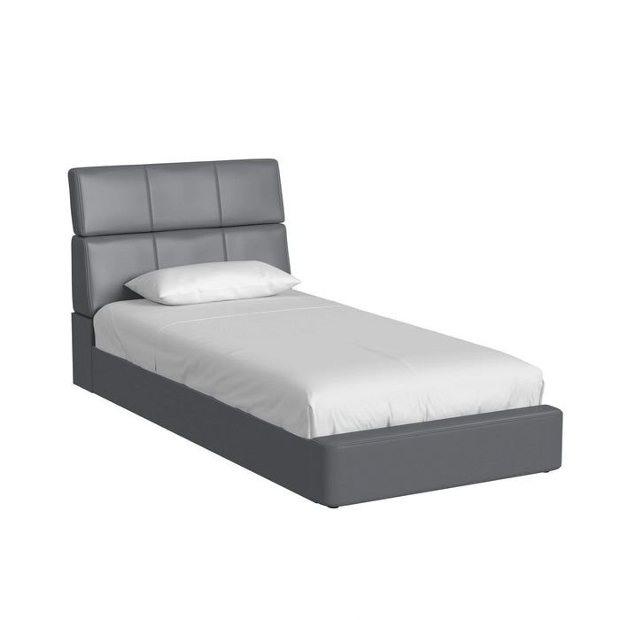 Valari Bed in Grey PU - Tony’s Furniture Store & Linen (GA) - Multi Location