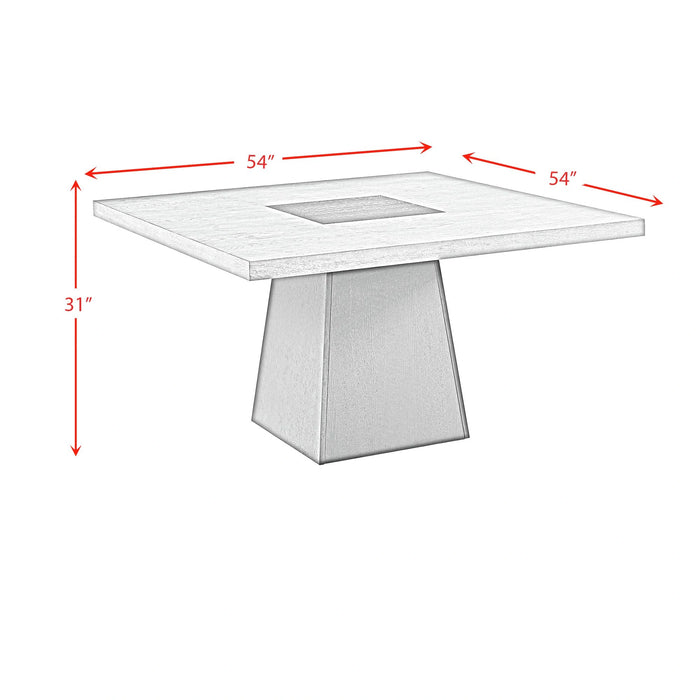 Jemma Square Table w/ Grey Top & Dark Espresso Base - Tony’s Furniture Store & Linen (GA) - Multi Location