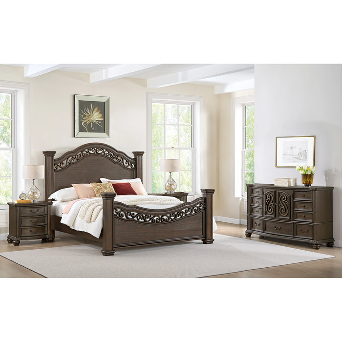 Brunswick Bedroom Set with 2 Nightstands in Mahogany - Tony’s Furniture Store & Linen (GA) - Multi Location