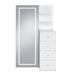 Vancouver Floor Mirror With Storage in White - Tony’s Furniture Store & Linen (GA) - Multi Location