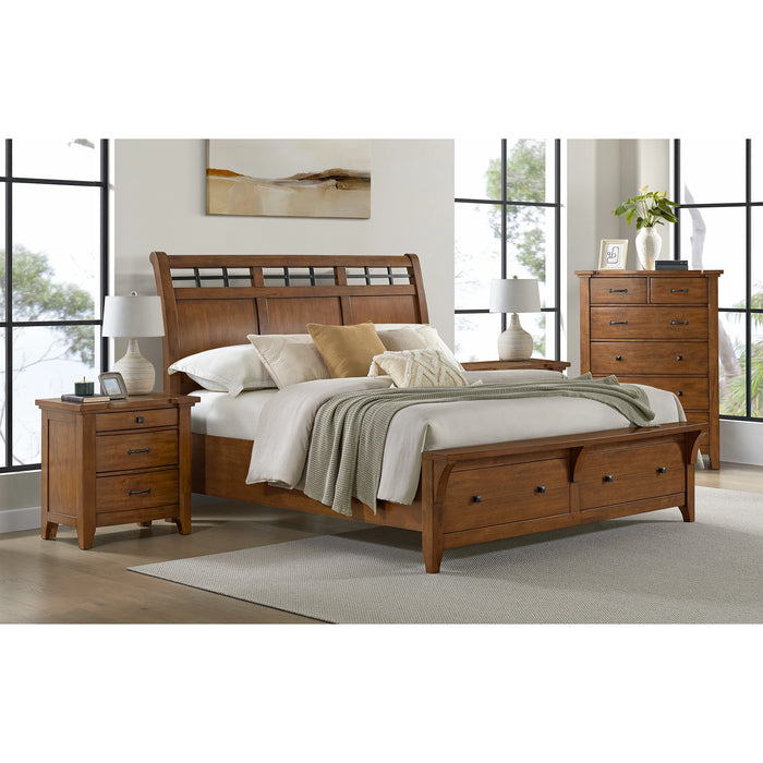 Gage Sleigh Storage Bedroom Set in Chestnut - Tony’s Furniture Store & Linen (GA) - Multi Location