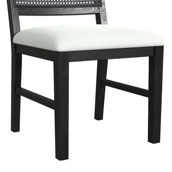 Bahama Breeze Dining Chair with White Fabric in Black (2 Per Carton) - Tony’s Furniture Store & Linen (GA) - Multi Location
