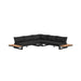 Cabana Three Piece Outdoor Living Set with Dark Grey Olefin in Black - Tony’s Furniture Store & Linen (GA) - Multi Location