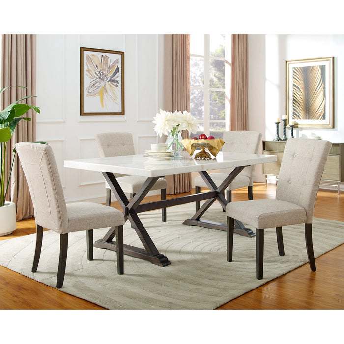 Lexi Tufted Fabric Side Chair in Beige (2 Per Pack) - Tony’s Furniture Store & Linen (GA) - Multi Location