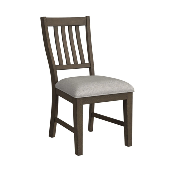 Yellowstone Dining Side Chair with Grey Fabric in Medium Brown (2 Per Carton) - Tony’s Furniture Store & Linen (GA) - Multi Location