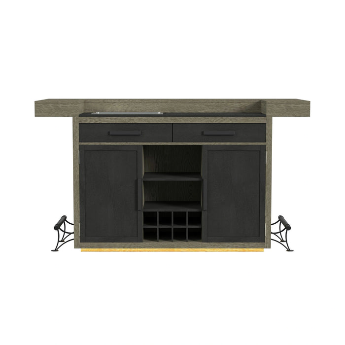 Jemma Bar Table with Light in Grey and Dark Espresso - Tony’s Furniture Store & Linen (GA) - Multi Location