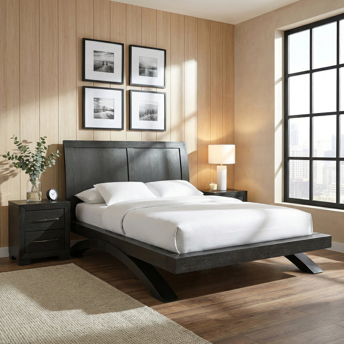 Allan Bedroom Set with 2 Nightstands in Black - Tony’s Furniture Store & Linen (GA) - Multi Location
