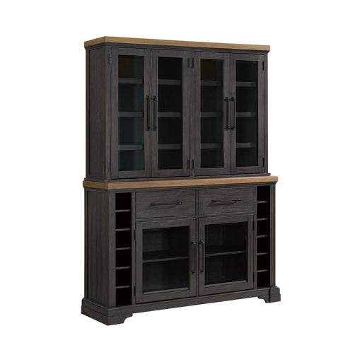 Montrose Server and Hutch with LED Light in Espresso and Brown - Tony’s Furniture Store & Linen (GA) - Multi Location