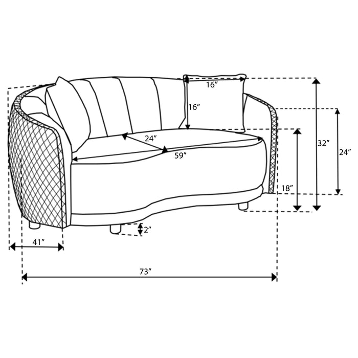 Brookside Stationary Loveseat - Tony’s Furniture Store & Linen (GA) - Multi Location