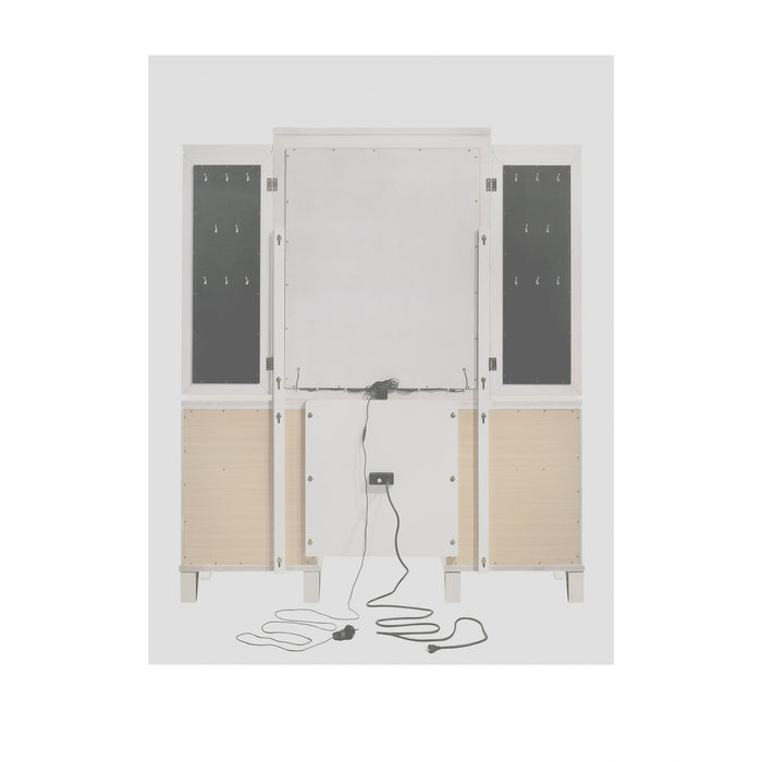 Twenty Nine Dressing Set w/LED & USB Plug in White with Stool - Tony’s Furniture Store & Linen (GA) - Multi Location