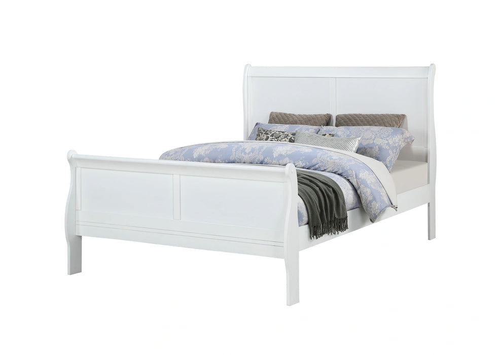 Crown Mark Louis Philip Full Sleigh Bed in White image