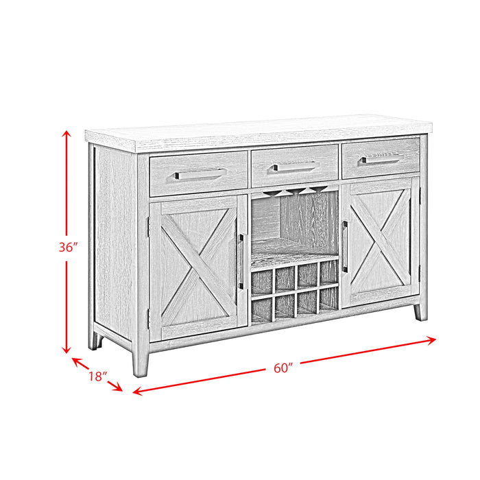 Axel Server in Light Grey and Espresso - Tony’s Furniture Store & Linen (GA) - Multi Location