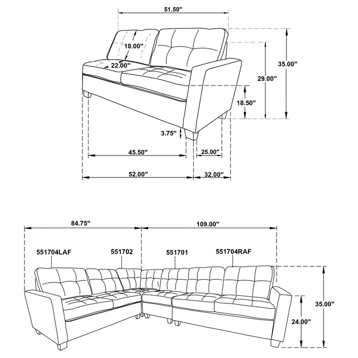 Georgina Sectional Loveseat - Tony’s Furniture Store & Linen (GA) - Multi Location