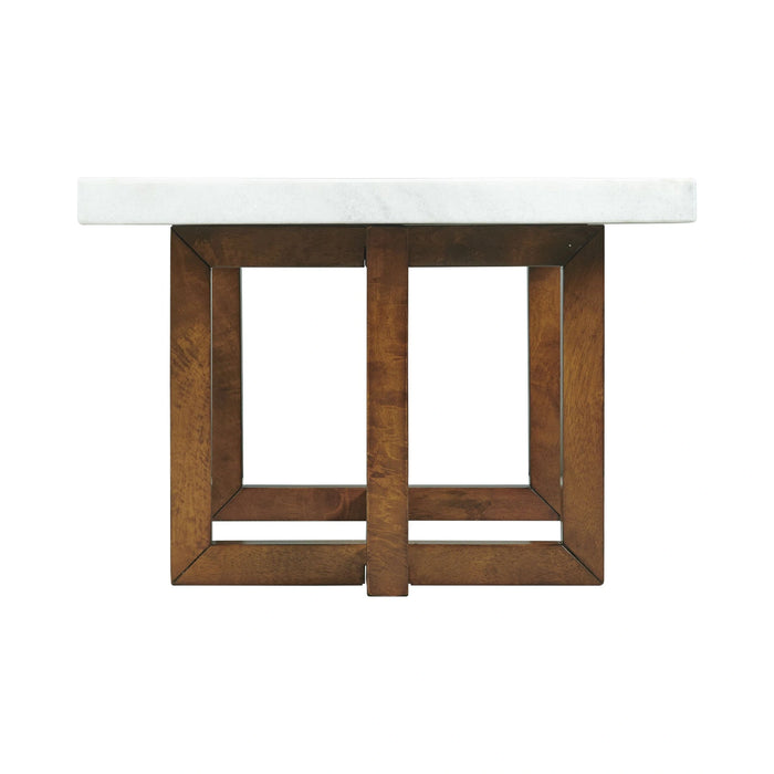 Morris Coffee Table in Espresso W/White Marble Top (3A Packing) - Tony’s Furniture Store & Linen (GA) - Multi Location