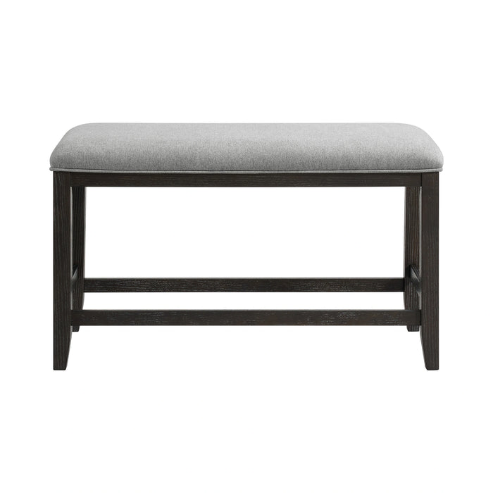 Elodie Counter Bench with Grey Fabric in Charcoal - Tony’s Furniture Store & Linen (GA) - Multi Location