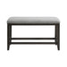 Elodie Counter Bench with Grey Fabric in Charcoal - Tony’s Furniture Store & Linen (GA) - Multi Location