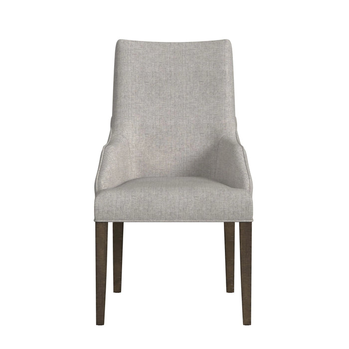 Yellowstone Dining Host Chair with Grey Fabric in Medium Brown (2 Per Carton) - Tony’s Furniture Store & Linen (GA) - Multi Location