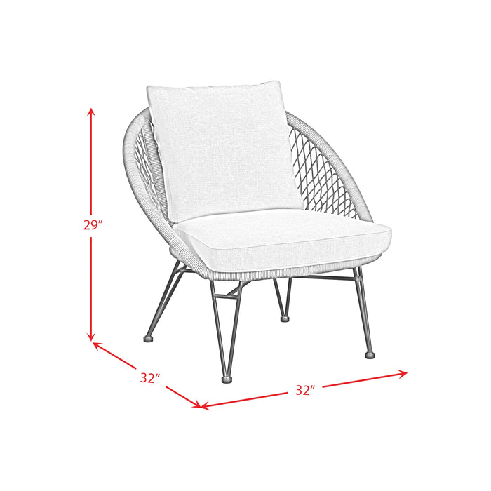 Grace Outdoor Seating 4PC Set - Black, Natural and Olefin Beige - Tony’s Furniture Store & Linen (GA) - Multi Location
