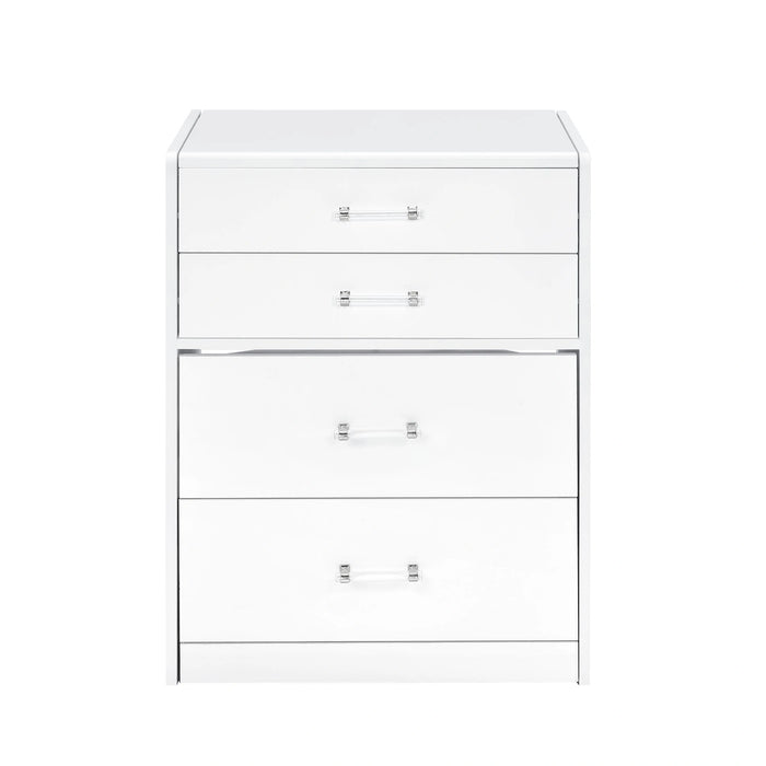 Irvine Mini Dressing Table with Stool, LED and USB in Glossy White - Tony’s Furniture Store & Linen (GA) - Multi Location