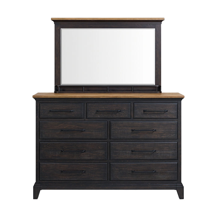 Montrose Dresser and Mirror Set in Espresso & Brown - Tony’s Furniture Store & Linen (GA) - Multi Location
