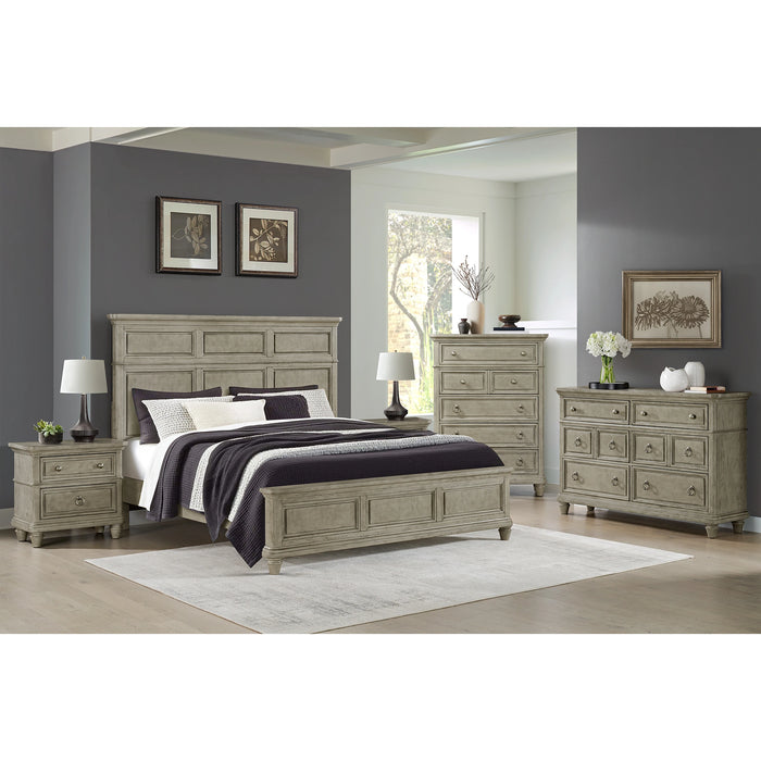Whit-Ash Bedroom Set with 2 Nightstands in Light Grey - Tony’s Furniture Store & Linen (GA) - Multi Location
