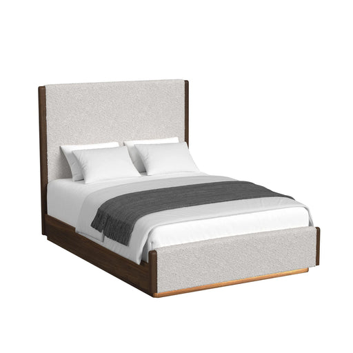 Brisbane UPH Bed with Boucle Beige and LED in Brown - Tony’s Furniture Store & Linen (GA) - Multi Location