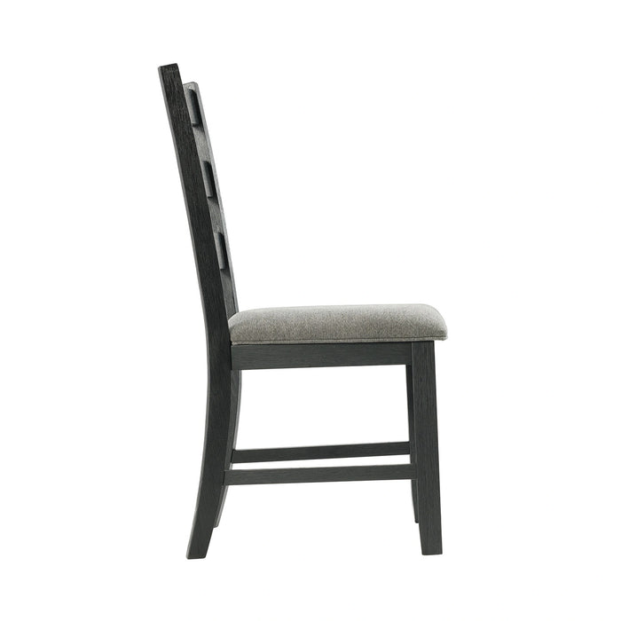 Martin Side Chair with Grey Fabric - Black Finish (2 Per Carton) - Tony’s Furniture Store & Linen (GA) - Multi Location