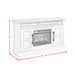 Villa Console with 23"" Fireplace Insert in White & Natural - Tony’s Furniture Store & Linen (GA) - Multi Location