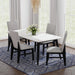 Marlene Dining Table with White Faux Marble Top in Black - Tony’s Furniture Store & Linen (GA) - Multi Location