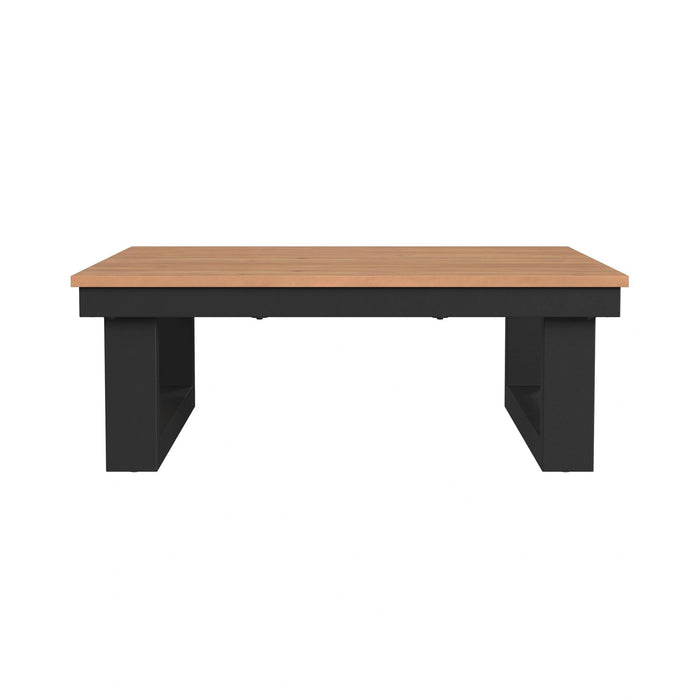 Cabana Coffee Table with Natural Top in Black - Tony’s Furniture Store & Linen (GA) - Multi Location