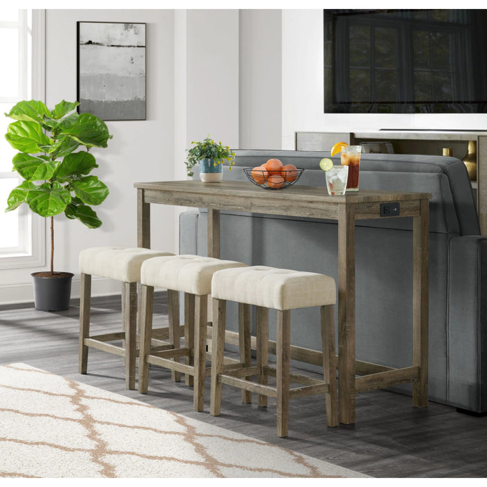 Oak Lawn Bar Table Single Pack (Table + Three Stools) - Tony’s Furniture Store & Linen (GA) - Multi Location