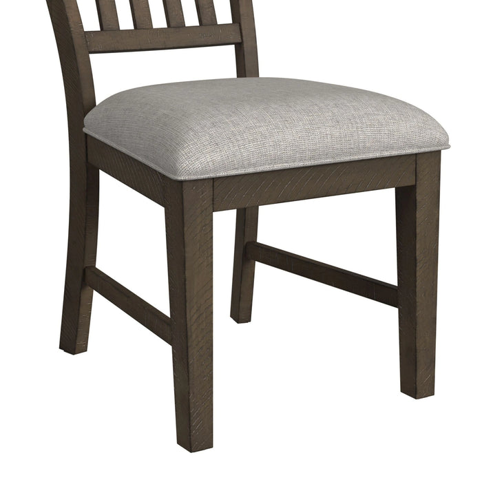 Yellowstone Dining Side Chair with Grey Fabric in Medium Brown (2 Per Carton) - Tony’s Furniture Store & Linen (GA) - Multi Location
