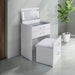 Irvine Mini Dressing Table with Stool, LED and USB in Glossy White - Tony’s Furniture Store & Linen (GA) - Multi Location