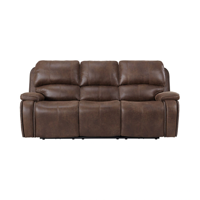 Atlantis Power Motion Sofa with Power Motion Head Recliner in Heritage Brown - Tony’s Furniture Store & Linen (GA) - Multi Location