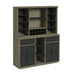Jemma Buffet and Hutch with Light in Grey and Dark Espresso - Tony’s Furniture Store & Linen (GA) - Multi Location