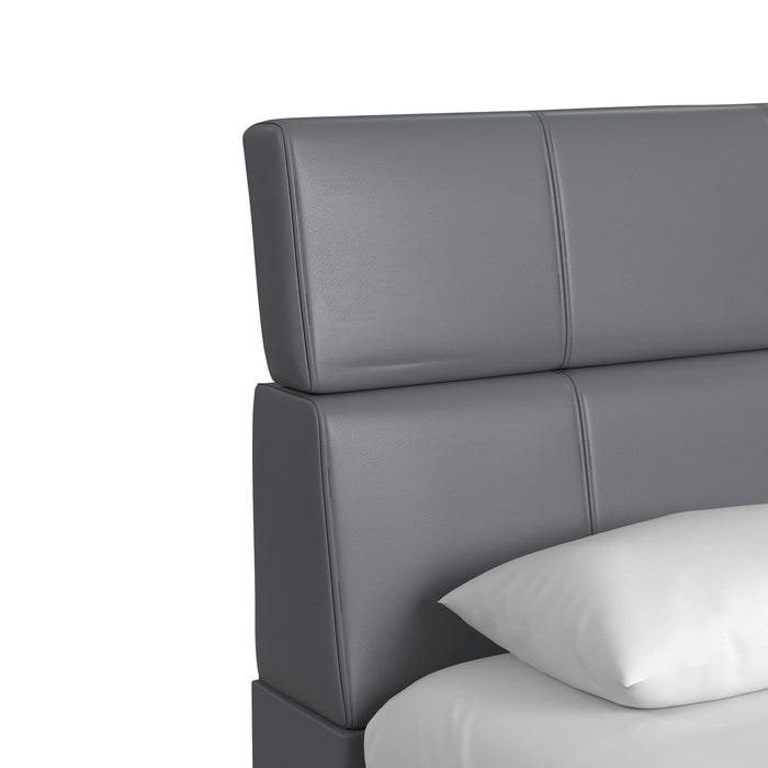 Valari Bed in Grey PU - Tony’s Furniture Store & Linen (GA) - Multi Location