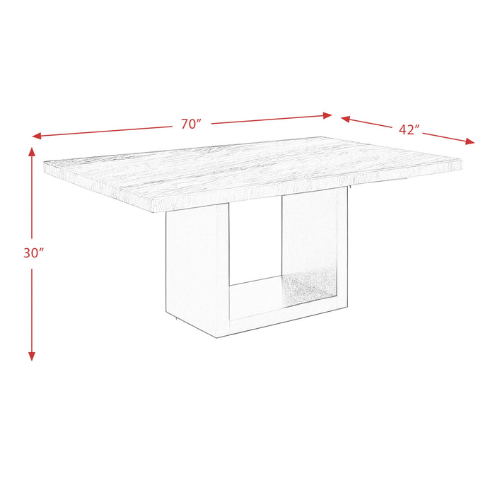 Valentino White Dining Table - Tony’s Furniture Store & Linen (GA) - Multi Location