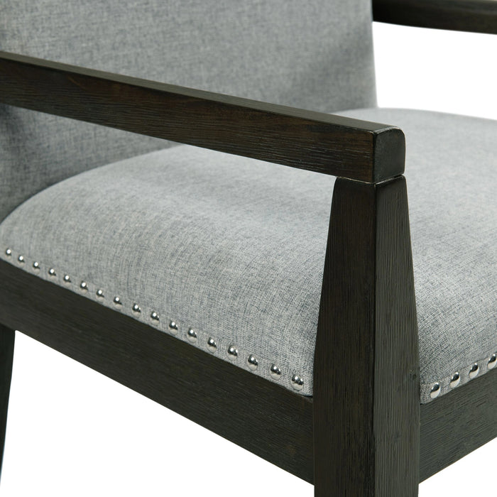 Donovan Upholstery Arm Chair Dark (2 Per Pack) - Tony’s Furniture Store & Linen (GA) - Multi Location