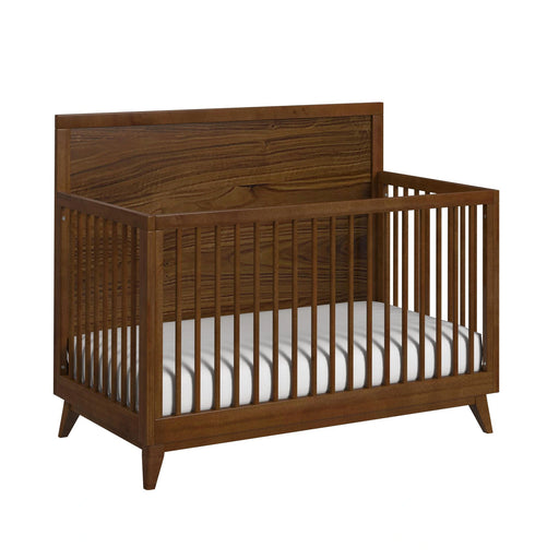 Malia Crib with High Headboard and Guardrail in Walnut - Tony’s Furniture Store & Linen (GA) - Multi Location