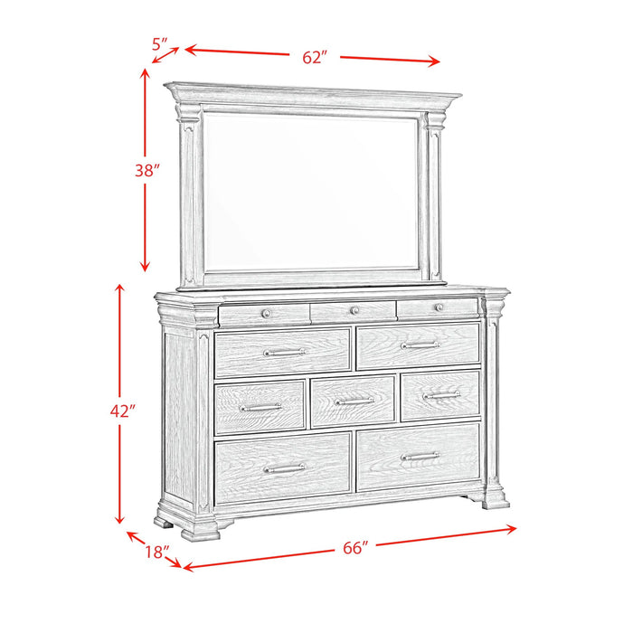 Kings Court Dresser & Mirror - Tony’s Furniture Store & Linen (GA) - Multi Location