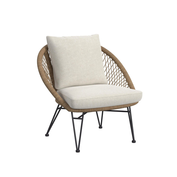 Grace Outdoor Seating 4PC Set - Black, Natural and Olefin Beige - Tony’s Furniture Store & Linen (GA) - Multi Location