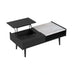 Lanette Coffee Table with White Marble and Lift-Top in Black - Tony’s Furniture Store & Linen (GA) - Multi Location
