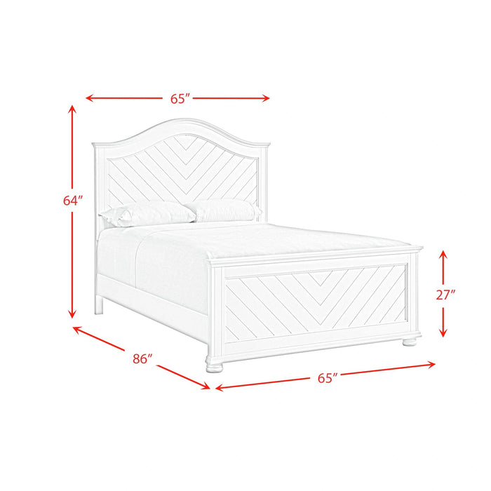 Kona Bedroom Set with 2 Nightstands in White - Tony’s Furniture Store & Linen (GA) - Multi Location