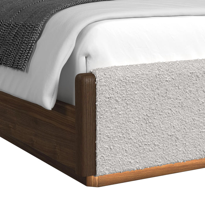 Brisbane UPH Bed with Boucle Beige and LED in Brown - Tony’s Furniture Store & Linen (GA) - Multi Location