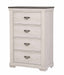 Crown Mark Furniture Leighton 4 Drawer Chest in White image