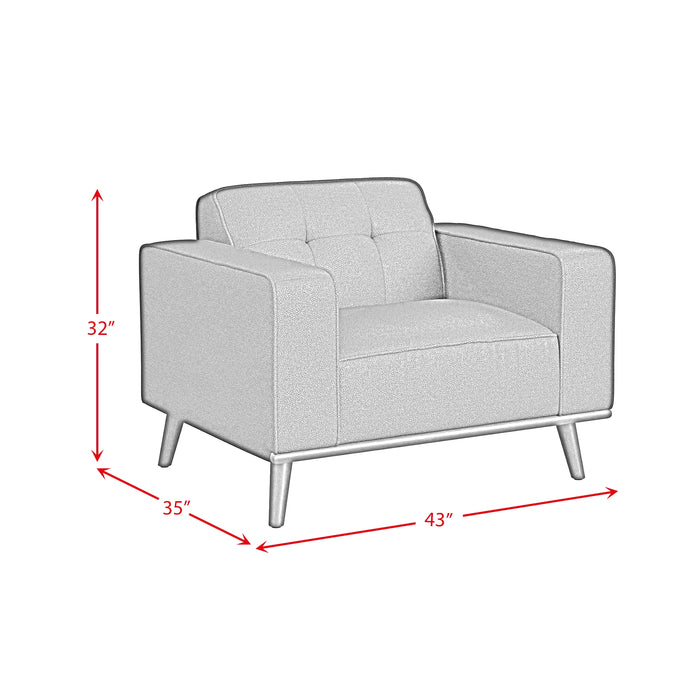 Destiny Chair with Wood Front in Pebble Brown - Tony’s Furniture Store & Linen (GA) - Multi Location