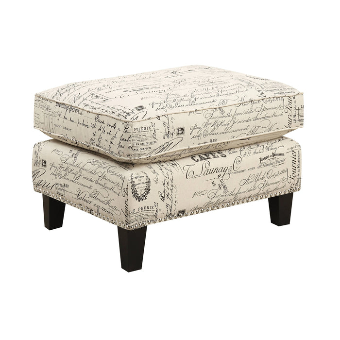 Erica 497 Ottoman W/Chrome Nail (ISTA 3) - Tony’s Furniture Store & Linen (GA) - Multi Location