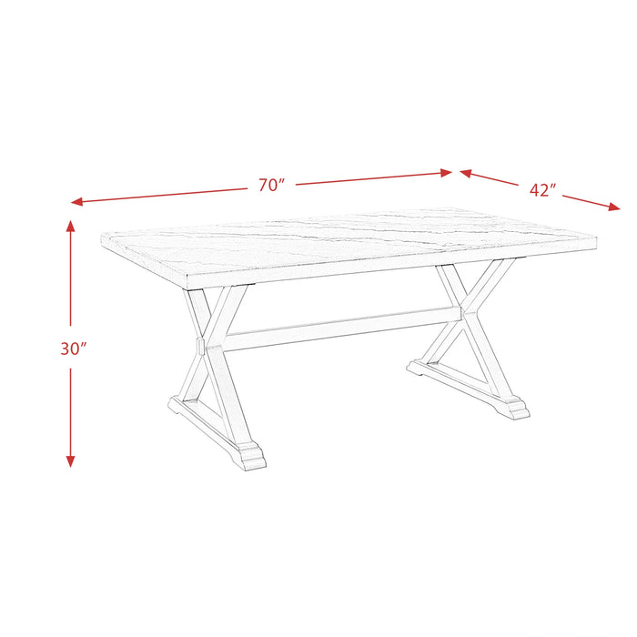 Lexi Dining Table in Espresso Base / White Marble Top - Tony’s Furniture Store & Linen (GA) - Multi Location
