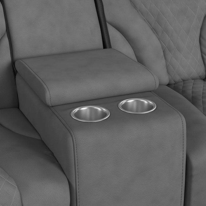 Blitz Motion Loveseat with Console, and LED - Tony’s Furniture Store & Linen (GA) - Multi Location
